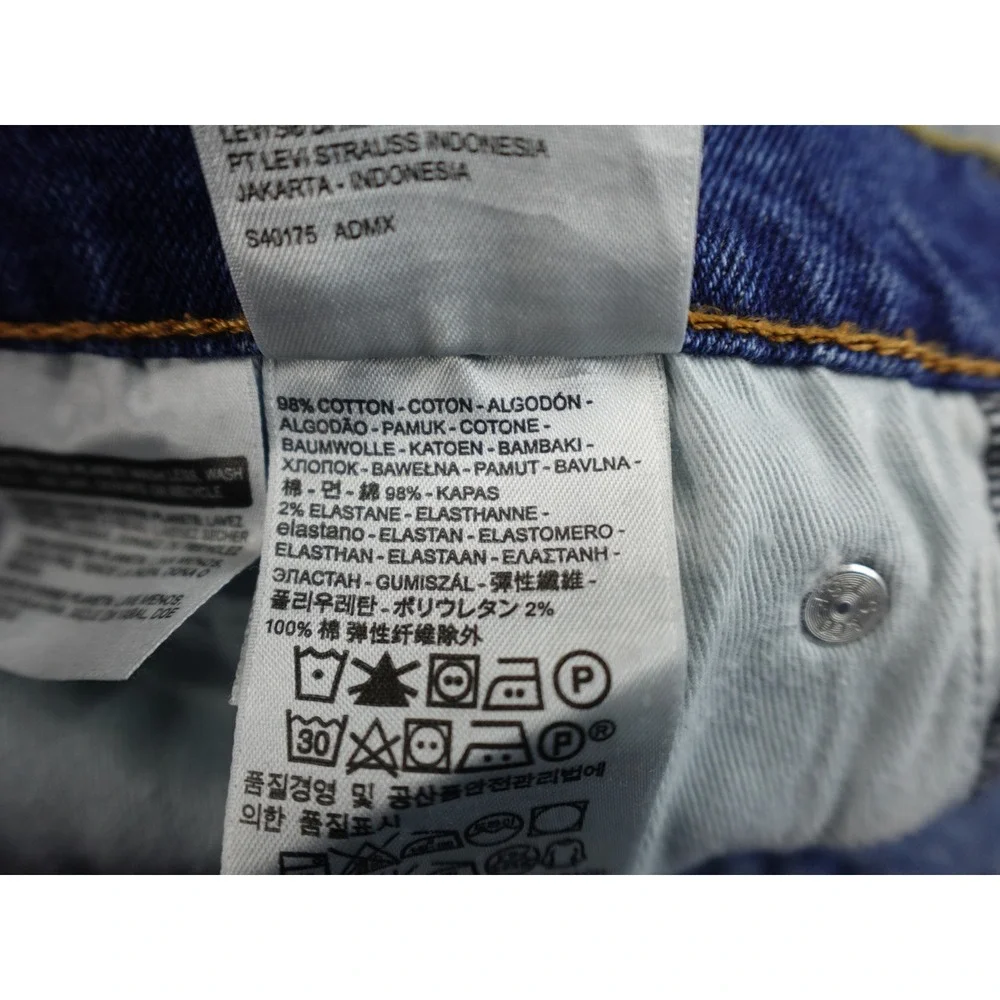 Levi's Denim Cut Off Shorts Mens 32 Blue Good Raw Hem‎ 5 Pocket Casual Summer
